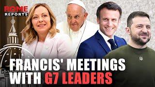 G7 ITALY  From Italy to Ukraine Pope Francis meetings with G7 leaders