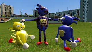 Playing as Cursed Sonic vs ALL 3D Sanic Clones Memes in Garrys Mod