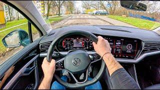 NEW Volkswagen Touareg 2024 3.0 V6 TDI 286HP 0-100 POV Test Drive #1974 Joe Black