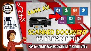 How to Convert Scanned Document to Editable WORD File.