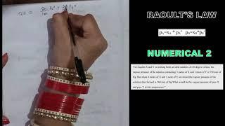 Solution - Part 8 - Numerical Problems -Raoults Law