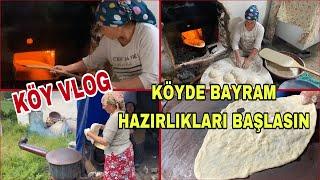 KÖY FIRININDA NEFİS KÖY EKMEĞİKÖYDE BAYRAM HAZIRLIĞI BAŞLADIİKİ AMCA KIZINDAN LAVAŞ YAPIMI#köy