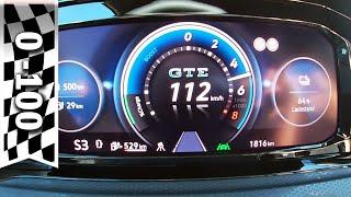 VW Golf 8 GTE 2021 0-100 kmh Elektrisch & Hybrid Sound  Acceleration 0-60 mph