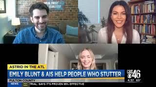 Emily Blunt and Carl Herder talk about Stuttering on Local CBS News in Atlanta