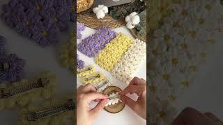 Üçlü papatya toka #örgütoka #crochet 