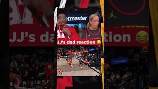 Jalen dunked during an interview with his parents  #hawks #nba #jalenjohnson #dad