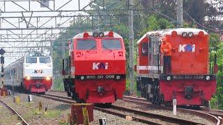 LOKOMOTIF LANGKA CC 201 Hidung Miring Satu Satunya CC 201 83 48 SDT Livery Merah Biru RnB PERUMKA