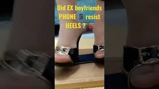 Phone experiment heels #shorts #viral #asmr #crushing #crush #art #funny #roleplay #stomp