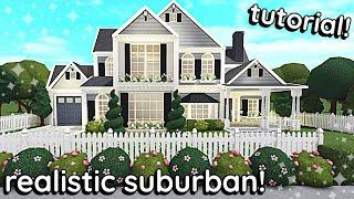 Realistic Suburban Bloxburg House Build 2 Story Exterior Tutorial