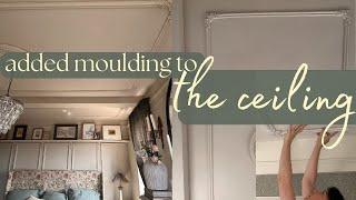 Added moulding to the CEILING... again  DIY tutorial to bring your Parisian ceiling dreams to life