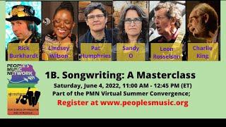 PREVIEW 1B. Songwriting A Masterclass  PMN Summer Workshop