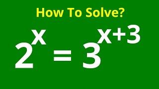 Solving A Nice Math Problem 2^x=3^x+3