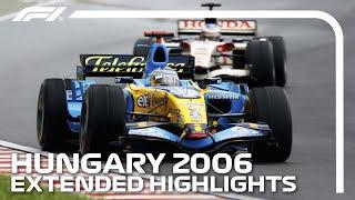 Alonsos Crazy Charge & Buttons First F1 Win  Extended Race Highlights  2006 Hungarian Grand Prix