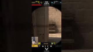 S1MPLE WITH THE PERFECT BOMB PLANT   MIRAGE   #shorts #csgo