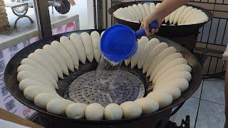 traditional steamed bread making skills - taiwanese street food