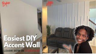 Easiest DIY Accent Wall For Beginners  Lined Accent Wall - Learn How In Under 5 MINUTES