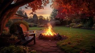 Campfire Serenity Cozy Acoustic Guitar Music with Crackling Fire  Outdoor Relaxation