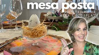 MESA POSTA PARA PÁSCOA + Diy Trilho de mesa e Sousplat  Faça você mesmo