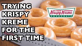Trying KRISPY KREME DOUGHNUTS for the FIRST TIME