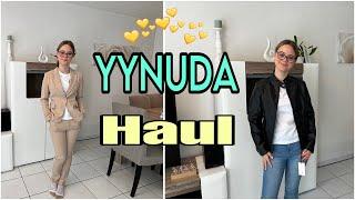 YYNUDA - Haul  Schicke Klamotten  Damen Hosenanzug  PU Lederjacke #YYUNDA