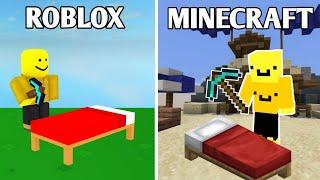 Roblox Bedwars vs Minecraft Bedwars