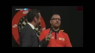 Darts   James wade v Mark Webster  2017 PDC European Grand prix  Argument on stage