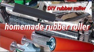 rubber roller DIY homemade rubber roller roller pipa berlapis karet untuk cetakan opak