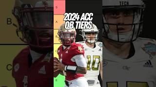 2024 ACC QUARTERBACK TIER RANKING #CFB #Football #ACC