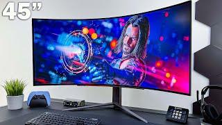 BEST Curved GAMING Monitor  LG 45 OLED 240Hz 45GR95QE REVIEW