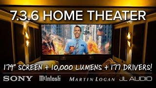 MASSIVE 7.3.6 Home Theater w 179 Screen & 177 Drivers  Martin Logan Sony JL Audio McIntosh