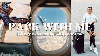 Packing To Work On A Cruise Ship Pack with me for my next contract