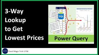 Power Query Lookup 3 Lowest Prices from 3 Criteria Lookup Table. Excel Magic Trick 1738.