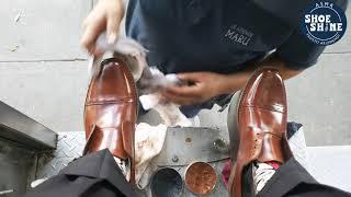 S4E27 Black wax on brown shoes? By Maru Premium Service #ASMR #shoeshine #faustoarizmendi