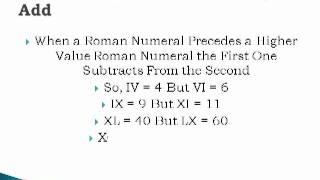 Roman Numeral Translation