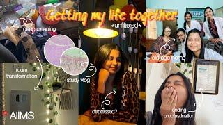 Getting My Life Together *unfiltered*l Depressed? I Study Vlog l Day In Life Of Medico l AIIMS