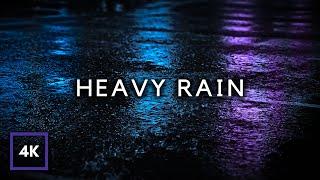 HEAVY RAIN at Night to Sleep Well and Beat Insomnia  Study Relax Reduce Stress with Rain Sounds