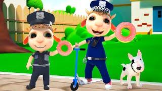 All Police Officers love Doughnuts  Cartoon for Kids  Dolly and Friends