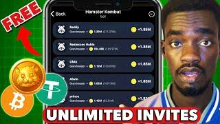 Hamster Kombat INVITES BYPASS  Get UNLIMITED Free Referral On Hamster Kombat  BEST STRATEGIES 