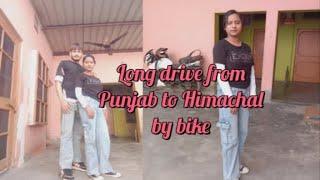 Bike riding by girlfriendGoing to Himachal by bike 230 km travel kiya bike pr#viral#trending