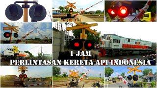 1 JAM Kompilasi Perlintasan Kereta Api Indonesia Railroad Crossing Indonesian 2021