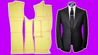 HOW TO DRAFT SUIT PATTERN THE EASIEST WAY pt1 #Coat #suit #blazer #pattern #diy