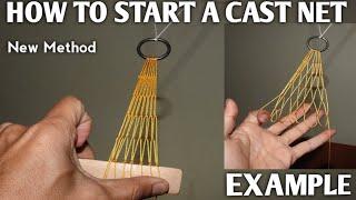 How to make a cast net  cast net making fishing net making