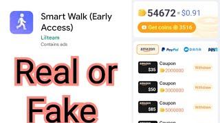 Smart Walk App Real or Fake  Smart Walk App  Smart Walk App Withdrawal  Proof  Smart Walk App