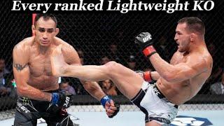 Every ranked UFC Lightweight getting KNOCKED OUT