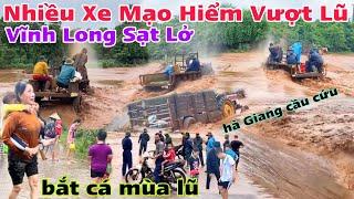 Cảnh Tượng Hãi Hùng nhiều xe bất chấp vượt lũ vĩnh long sạt lở kiên giang mưa lớn ngập nhà quá rồi