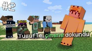 Minecraft Manhunt ama ÇİMENE Dokunmadan RÖVANŞ