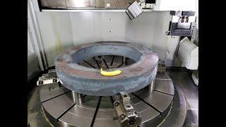 CNC VTL  Retainer Ring   Rough and finish turning Pierścień ustalający tokarka karuzelowa cnc