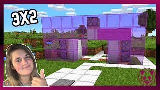 how to build a 3x2 piston door minecraft