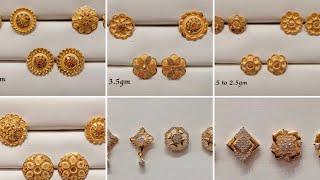 Latest Gold studds tops with weight  2023 latest gold earrings designs️‍️‍