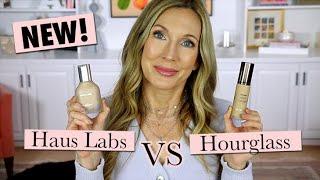 Haus Labs Foundation VS Hourglass Ambient Soft Glow Foundation  Wear Test on Mature Skin